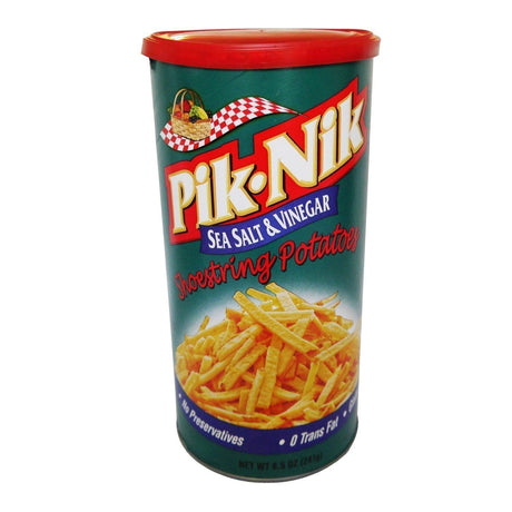 Pik Nik Sea Salt & Vinegar Shoestring Potatoes - 8.5 Oz. Cans (2 Pack) - Mighty Depot