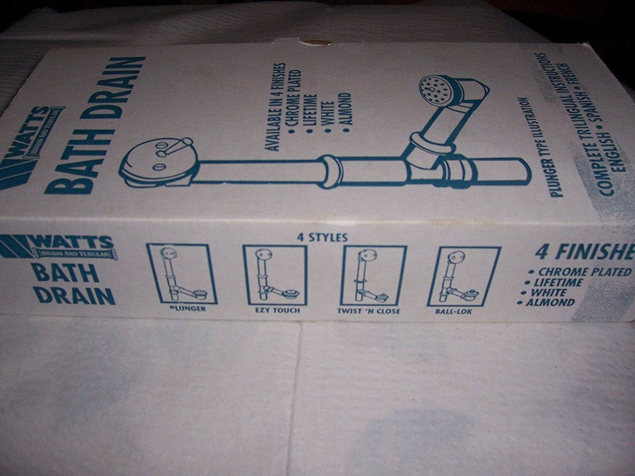 WATTS Trip Lever Bath Drain, Chrome Trim 932443B - Mighty Depot