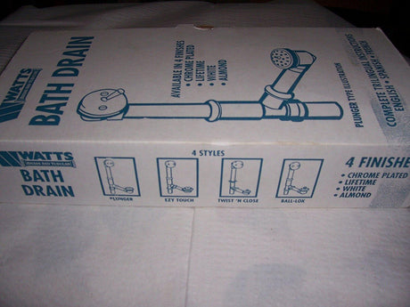 WATTS Trip Lever Bath Drain, Chrome Trim 932443B - Mighty Depot