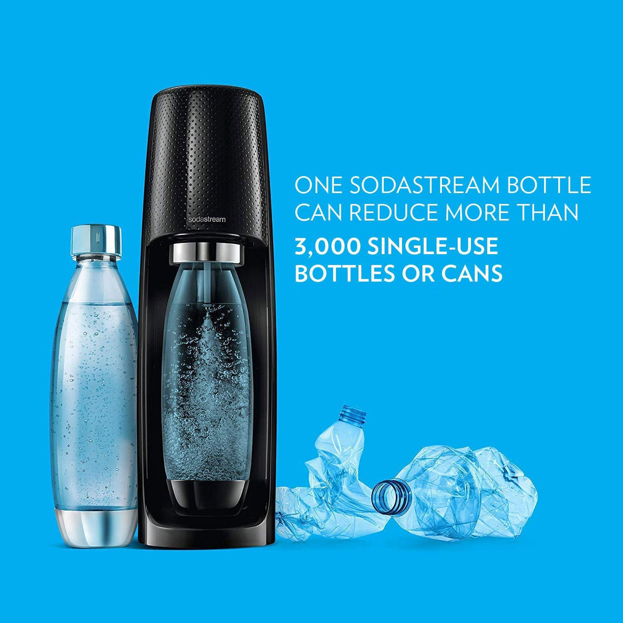 sodastream Fizzi Sparkling Water Maker with CO2 and BPA free Bottle - Mighty Depot