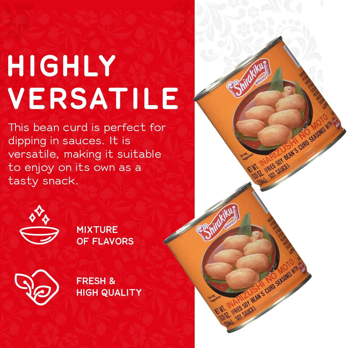 Shirakiku Inzarisushi No Moto - Japanese Seasoned Fried Soy Bean Curd - Mighty Depot