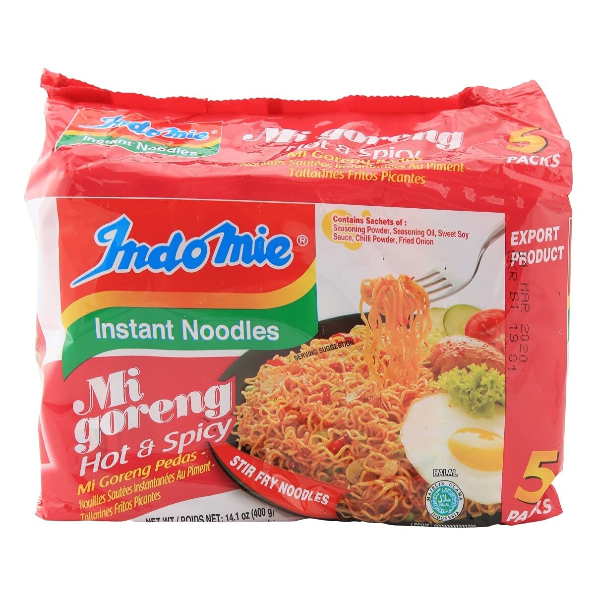Indomie | Mi Goreng Instant Noodles, Halal Certified, Original Flavor, 3 Ounce (Pack of 12)