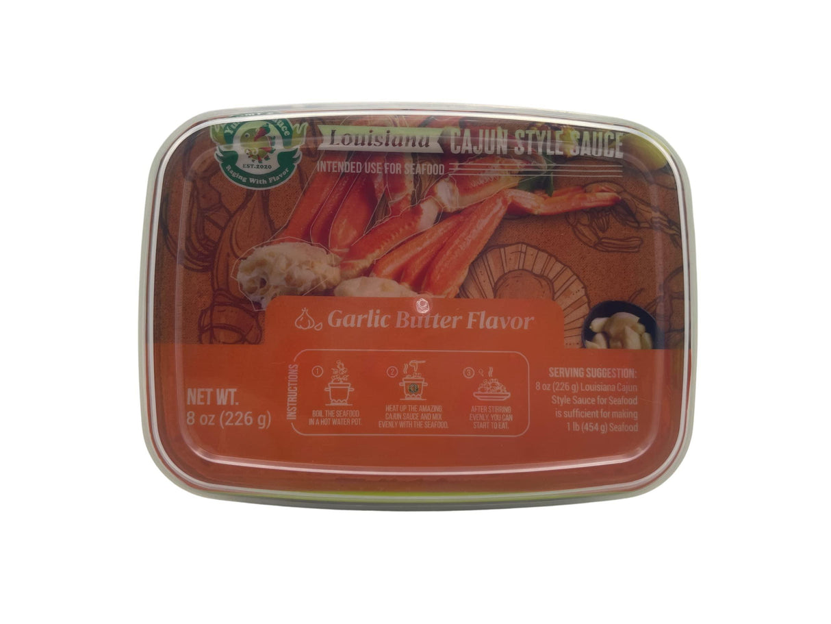 YummY Sauce Cajun Sauce Garlic Butter Flavor（ Pack of 1x8oz） - Mighty Depot