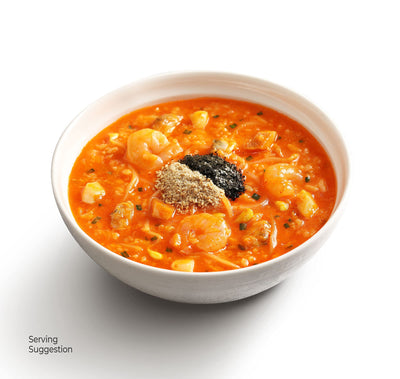 BONJUK Spicy Seafood & Vegetable (Juk) Rice Porridge - Ready to eat meal (300g), Easy to prepare porridge pouch