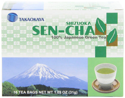 Takaokaya Tea, Sencha Green Tea, 1.09 oz, 16-Count Tea Bags (Pack of 12)