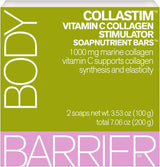 Body Barrier Collastim Vitamin C Collagen Stimulator Soapnutrient Soap Bars, 2 Pack, 7.06 oz - Mighty Depot
