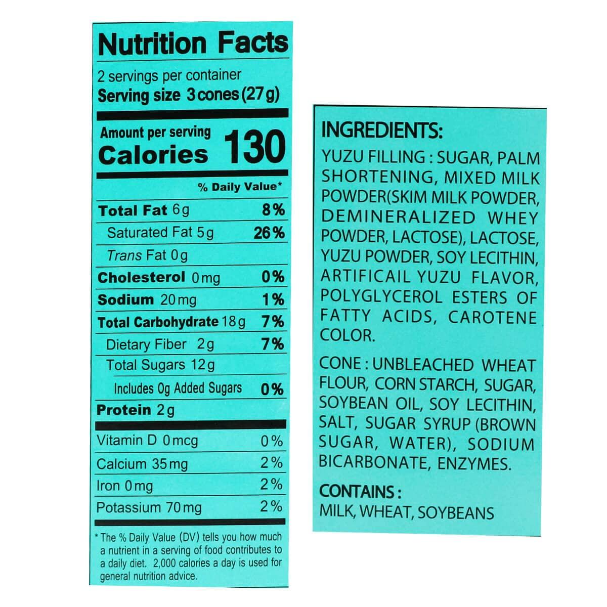 Basraq Pororo Ice Cone Snack Yuzu Flavor 6 Pcs 1.9oz (54g) Korean Snack (Pack of 2) - Mighty Depot