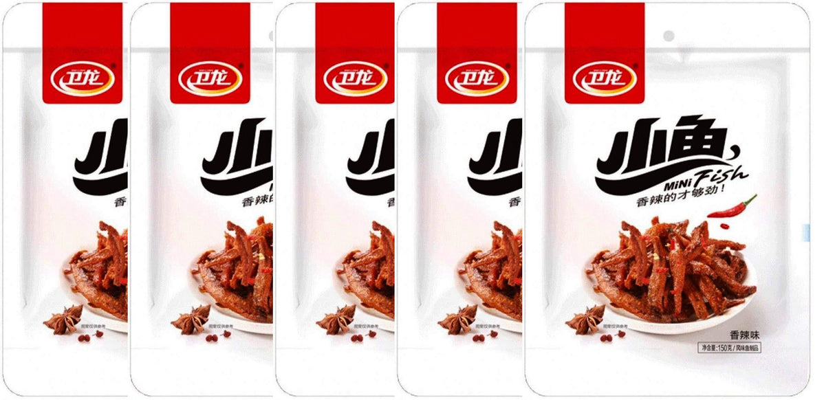 Wei Long Spicy Spiced Fried little Fish Snack 150g - Mighty Depot