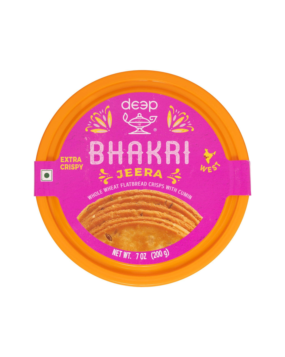 Deep Jeera Bhakri - 7Oz | Ready to Eat | Best Choice for Snack Time, Parties & Events | Healthy Traditional Gujarati Snacks | Hygienically Vacuum Packed | Serve with Tea & Coffee - Mighty Depot