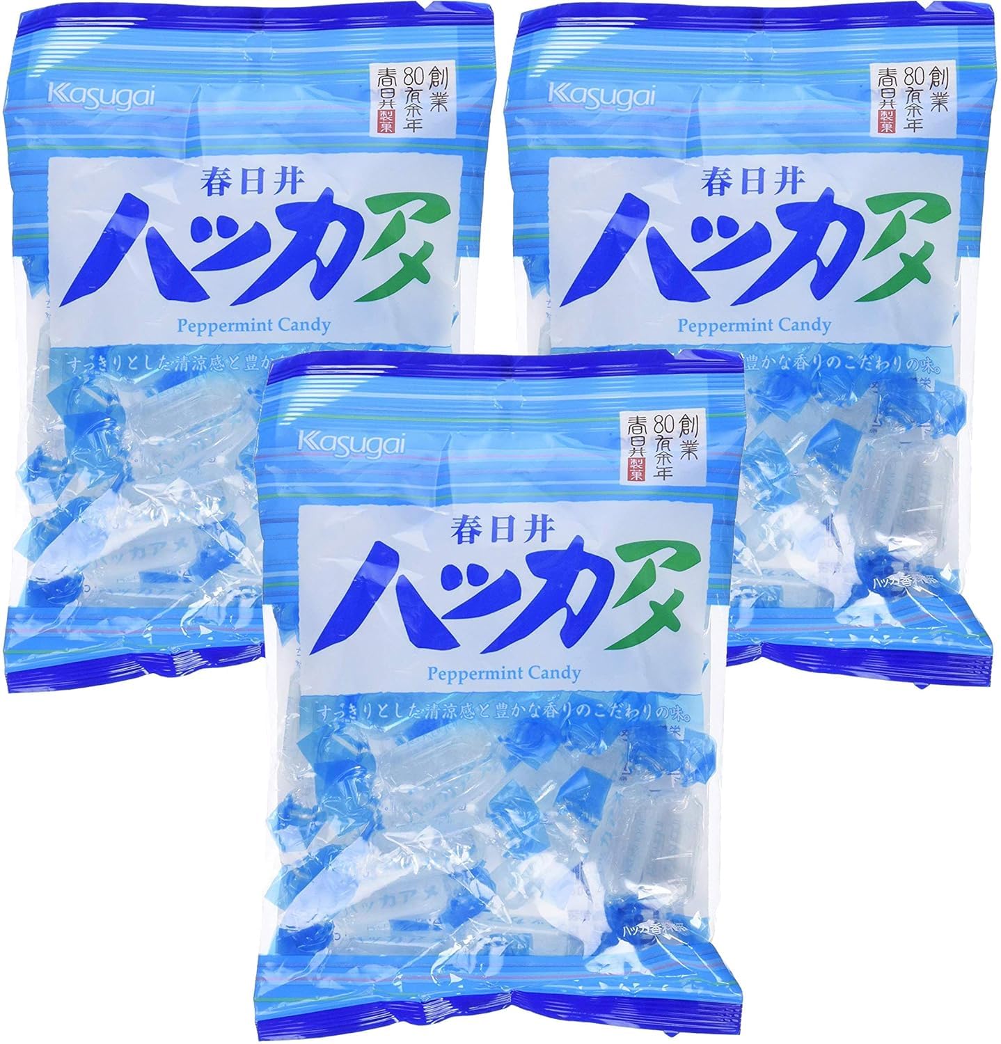 Kasugai Japanese Peppermint Candy (Hakka Ame) | (5.19oz) (3pack)