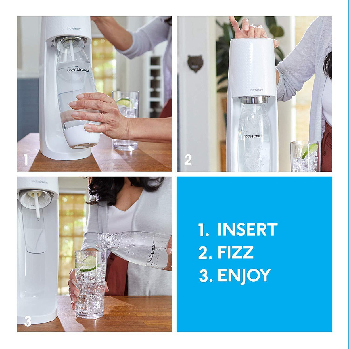 sodastream Fizzi Sparkling Water Maker with CO2 and BPA free Bottle - Mighty Depot