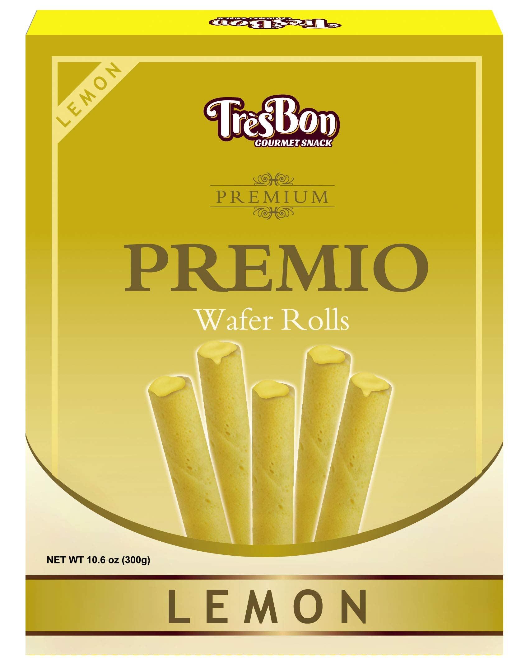 TresBon Premium Wafer Roll 1 Count (300gr or 10.6 oz) (Lemon)