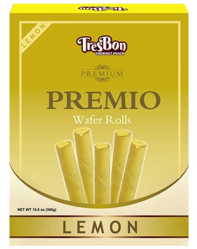 TresBon Premium Wafer Roll 1 Count (300gr or 10.6 oz) (Lemon)