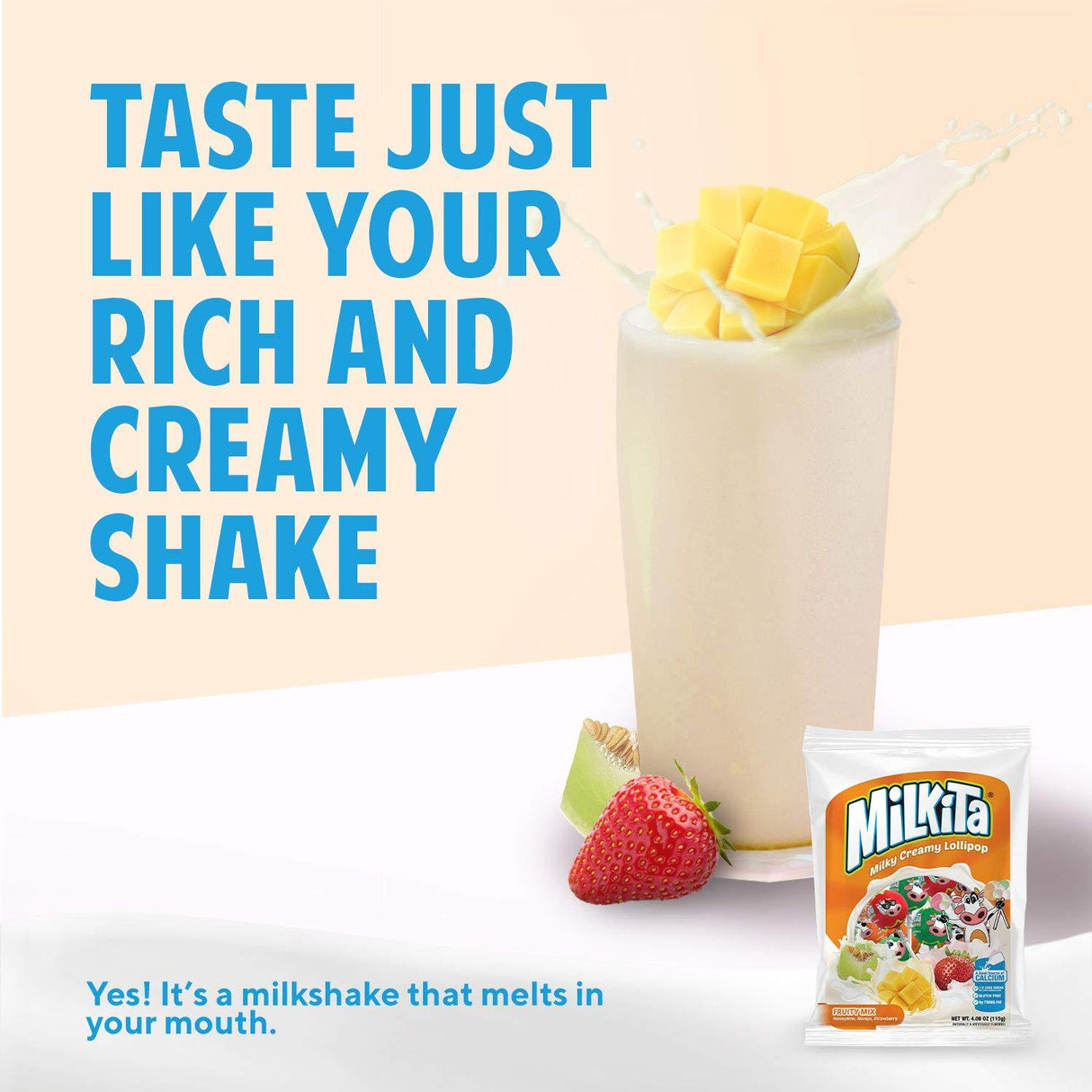 Milkita Creamy Shake Lollipops with Calcium and Real Milk - Mighty Depot