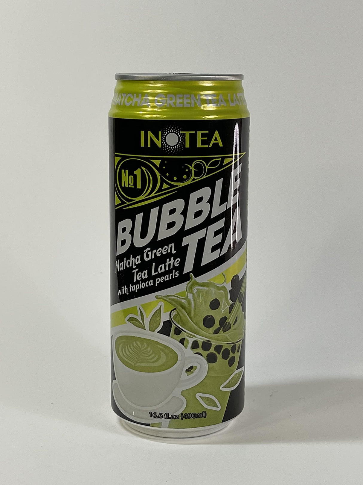 Bubble Tea Inotea Matcha Green Tea Latte Bubble Tea Ready to Drink in a can. Matcha Green Tea Latte with Boba 16.6 oz Can(Pack of 6) (Matcha Green Tea Latte) - Mighty Depot