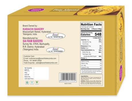 BADAM PISTA BISCUITS - Mighty Depot