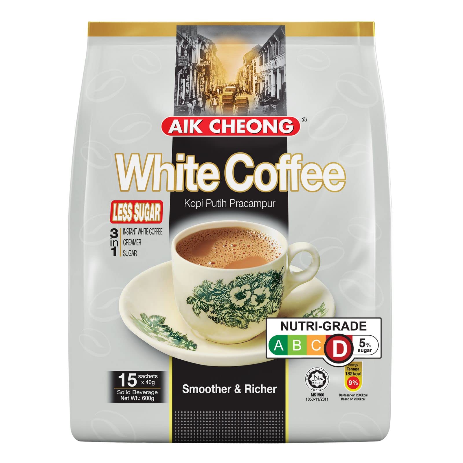 Instant White Coffee 3 in 1 Low Sugar