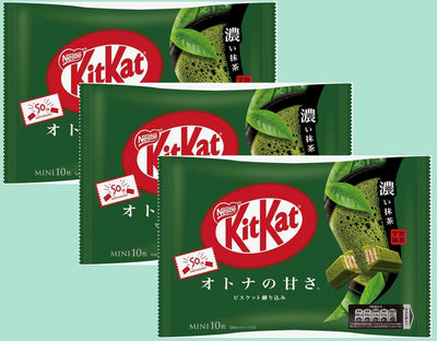 Kit Kat chocolate Matcha dark green tea - Japan (3 Bags)