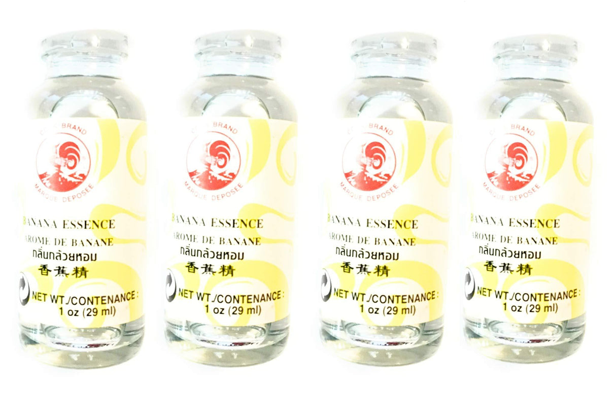 Grehge Cock Brand Banana Essence 1 Oz(4 Pack)香蕉精 - Mighty Depot