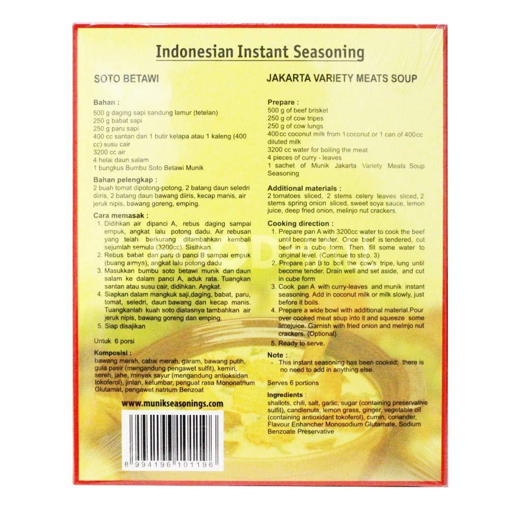 Munik Soto Betawi Jakarta Variety Meat Soup, 125-Gram (Pack of 3) - Mighty Depot