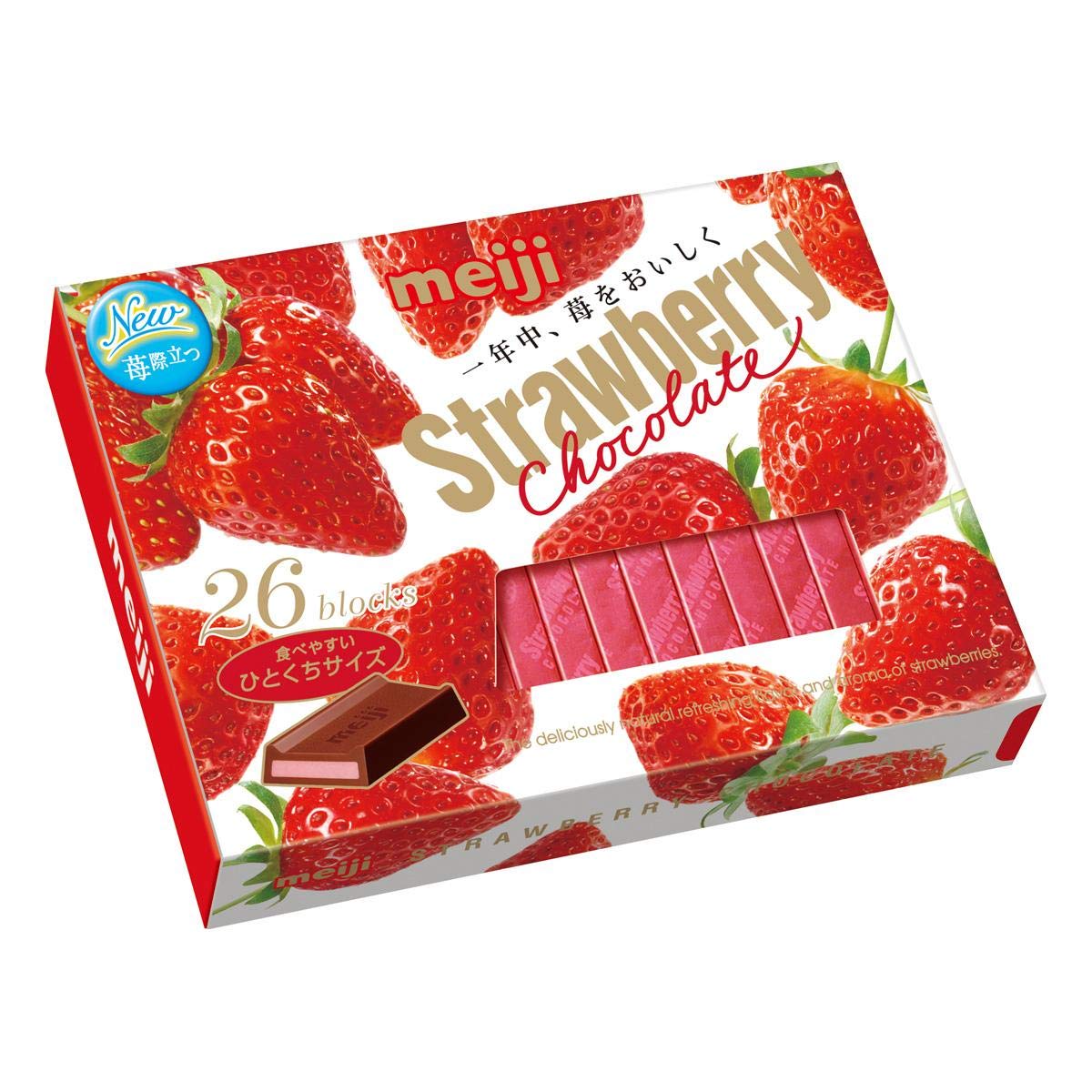 Meiji Strawberry Chocolate Box 26 Pcs, 1 box
