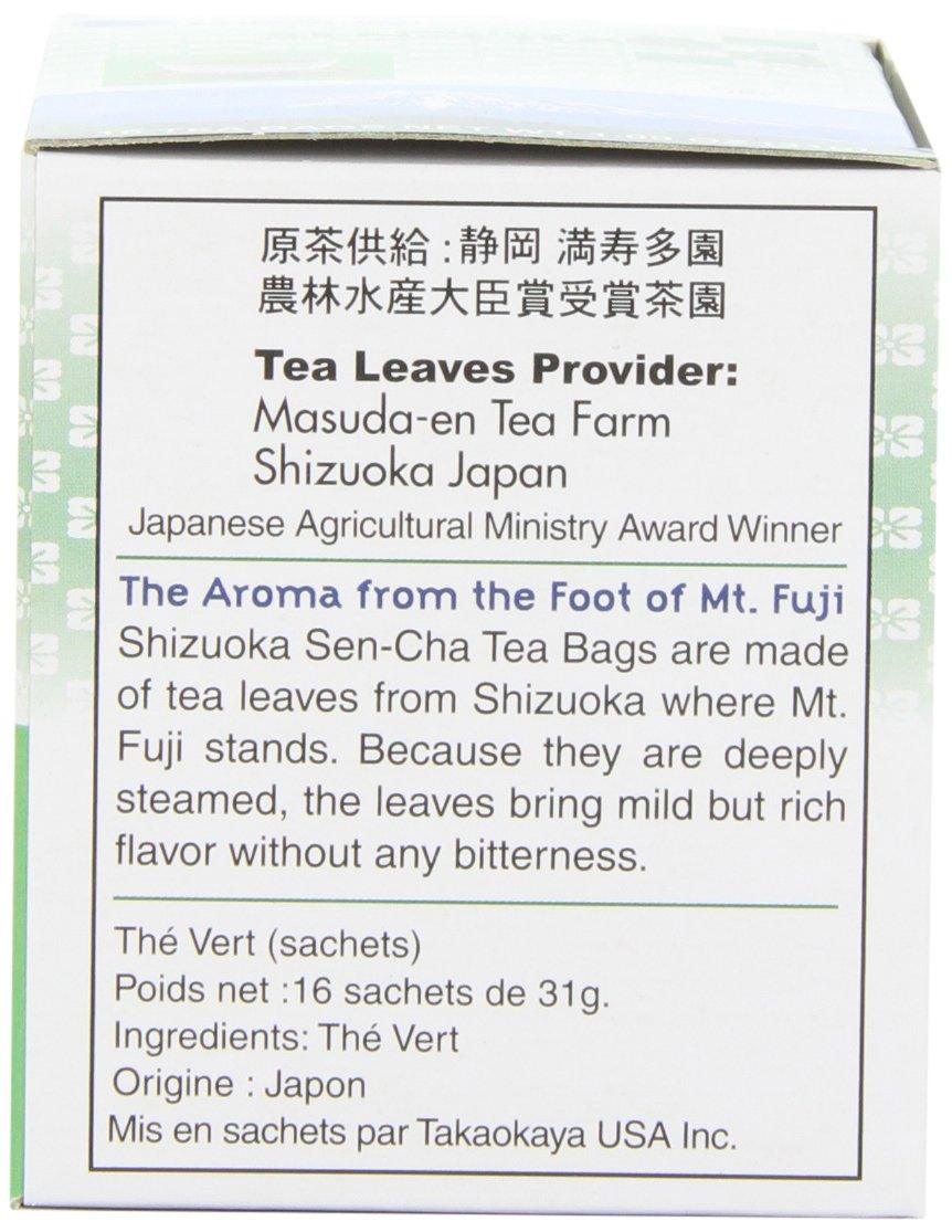 Takaokaya Tea, Sencha Green Tea, 1.09 oz, 16-Count Tea Bags (Pack of 12) - Mighty Depot