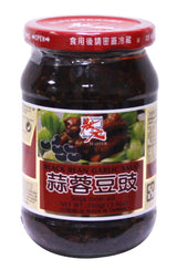 状元豆豉 douchi Femented Garlic Black bean sauce for Asian cooking 13.4oz (Galic Black Bean 13.4 oz, 1 Bottle) - Mighty Depot