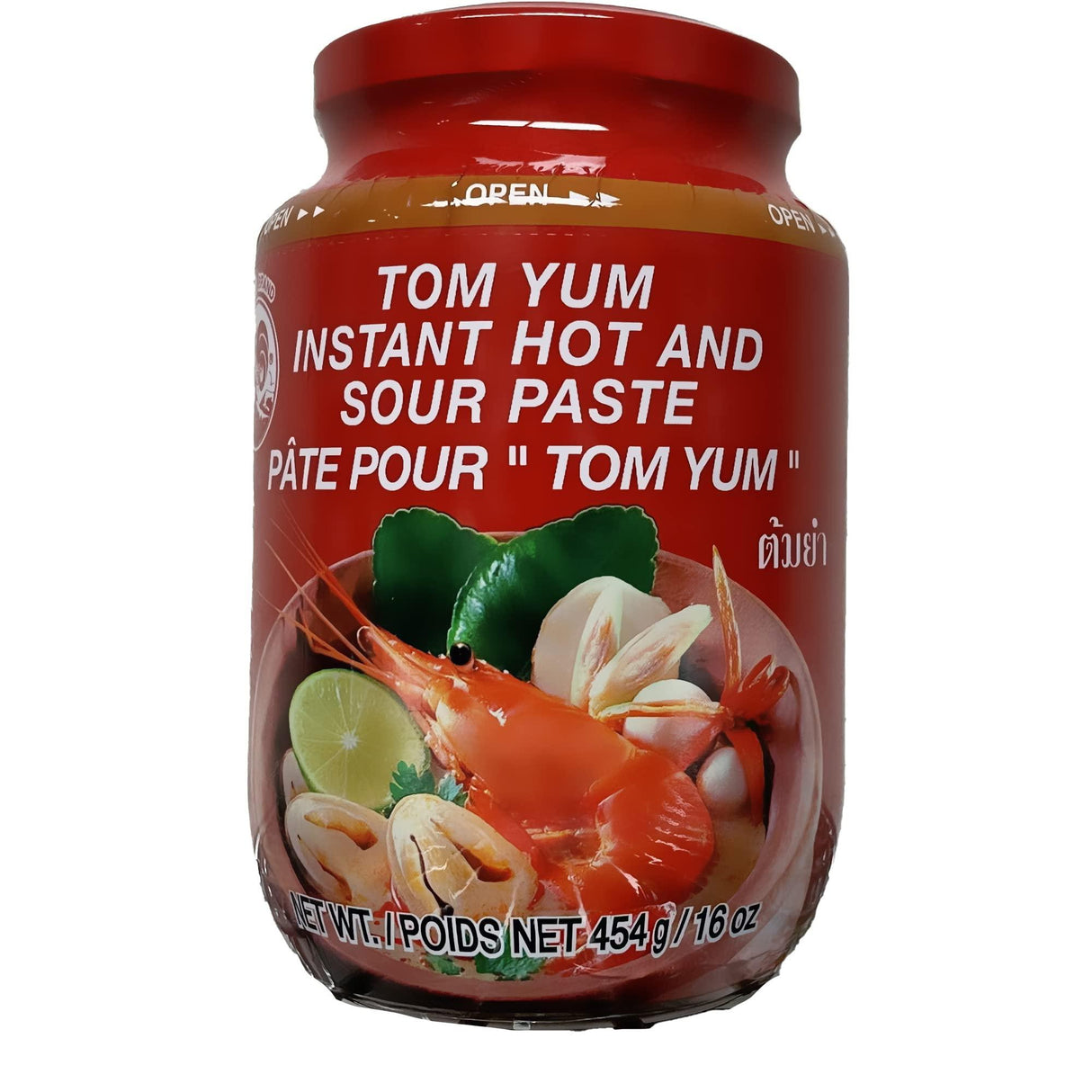 [1 Jar] Cock Brand Tom Yum Instant Hot & Sour Soup Paste, Large Jar - 16 Ounce - Mighty Depot