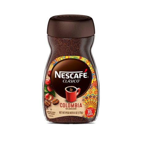 NESCAFÉ CLÁSICO Colombia, Medium Roast Instant Coffee, 6 oz. Jar - Mighty Depot