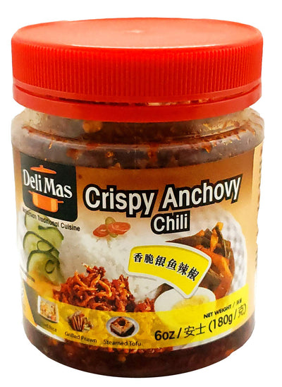 Deli Mas Crispy Anchovy Chili 6 oz (Pack of 6)