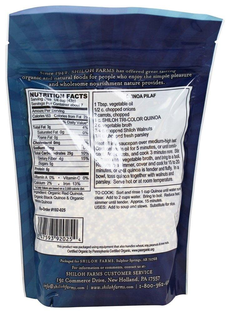 Shiloh Farms Organic Tri-Color Quinoa -- 12 Oz - Mighty Depot