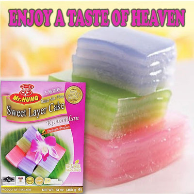 Mr. Hung Batter Mix Flour Sweet Layer Cake Kanomchan (3 Pack, Total of 1200g)