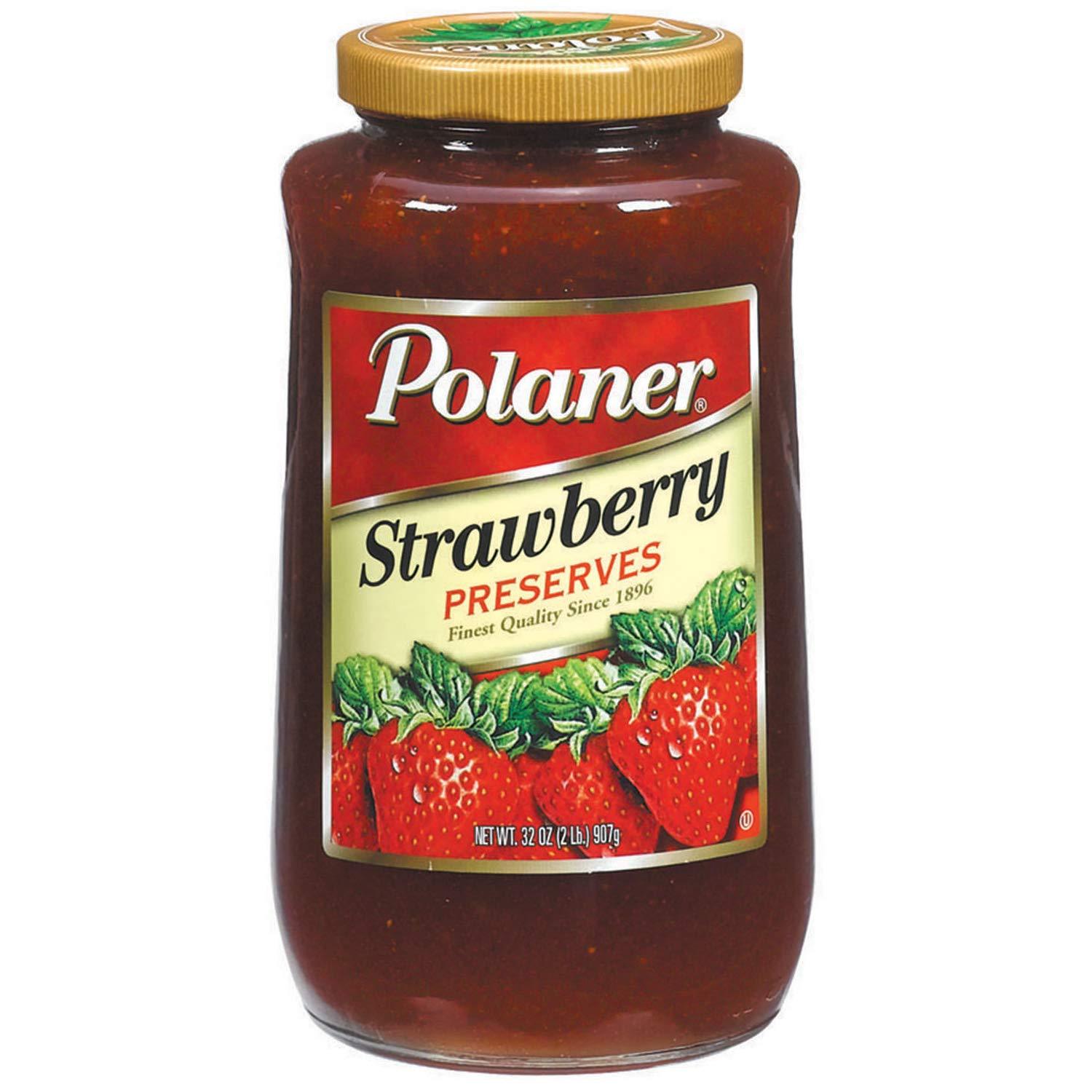 Polaner Preserves, Strawberry, 32 Ounce