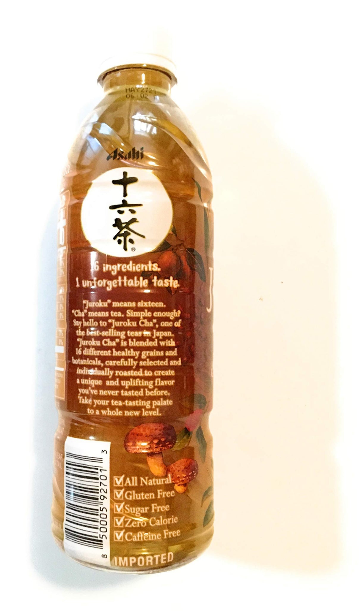 5 Pack Asahi Juroku Cha Traditional Japanese Grain And Botanica Tea (Unsweetened)16.9 Fl Oz AND 1 koicha Unsweetened Bold Green Tea 16.9 Fl Oz - Mighty Depot