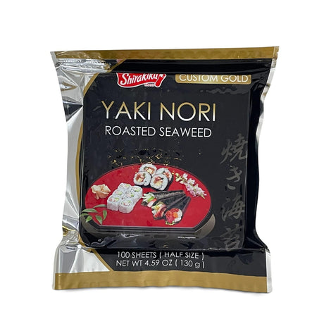 Shirakiku Roasted Yaki Nori - Japanese Seaweed sheets for Sushi Rolls - 4.59 OZ - Mighty Depot