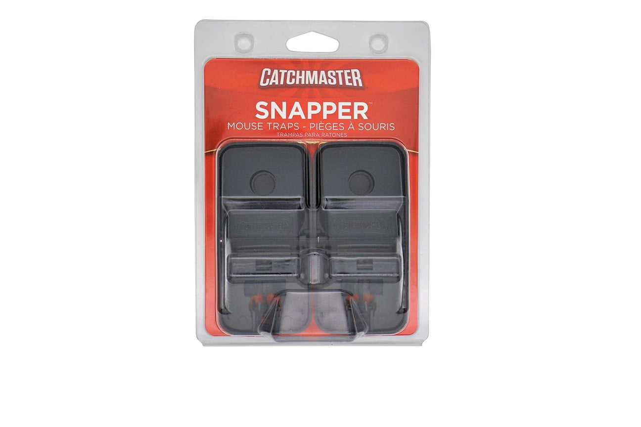 Catchmaster 605R Snapper Easy Set Mouse Trap, 2Pk, Black - Mighty Depot