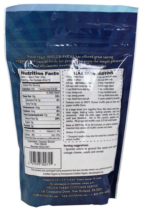 Flax Seeds, Brown, Organic - Mighty Depot