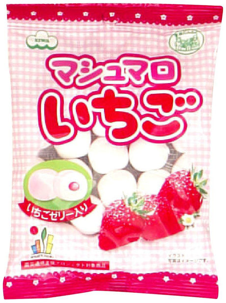 EIWA strawberry marshmallow 80gX12 bags - Mighty Depot