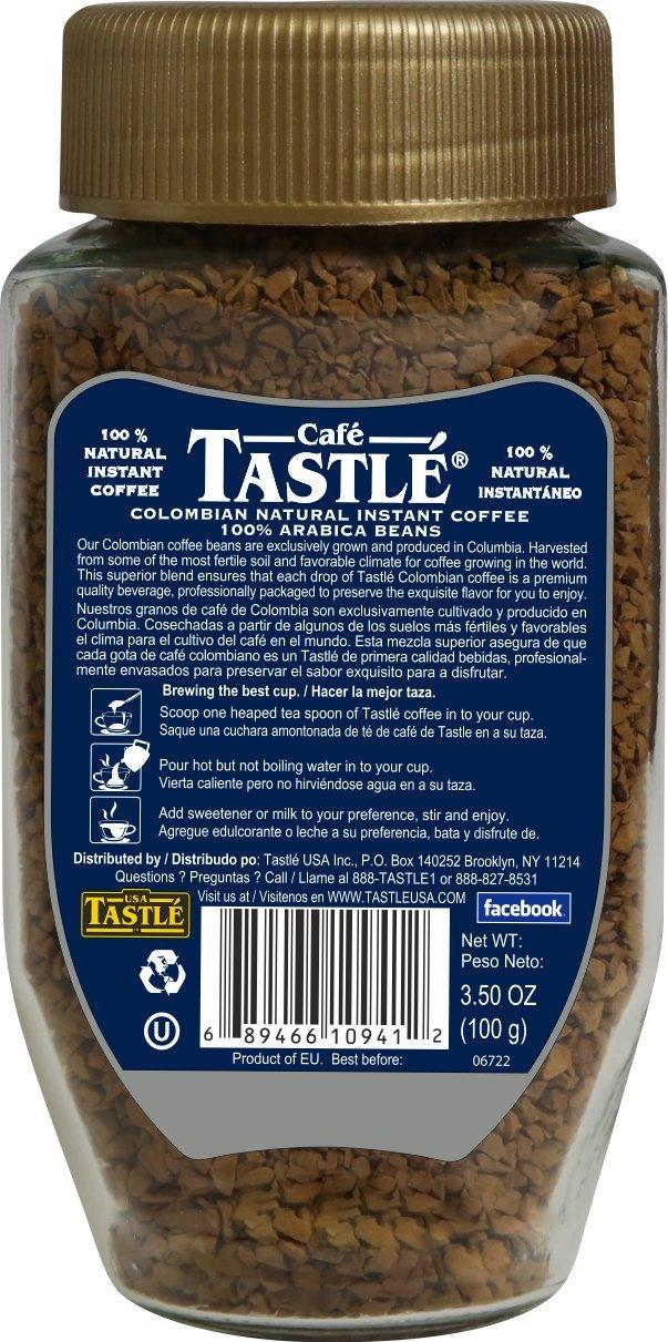 Cafe Tastle Colombian 100% Arabica Instant Coffee - Mighty Depot