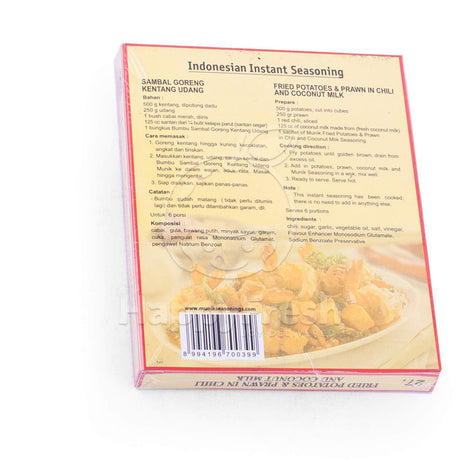 Fried Potatoes and Prawns in Chili and Coconut Milk Seasoning by Munic (Bumbu Sambal Goreng Kentang Udang) - 3 x 140 g - Mighty Depot