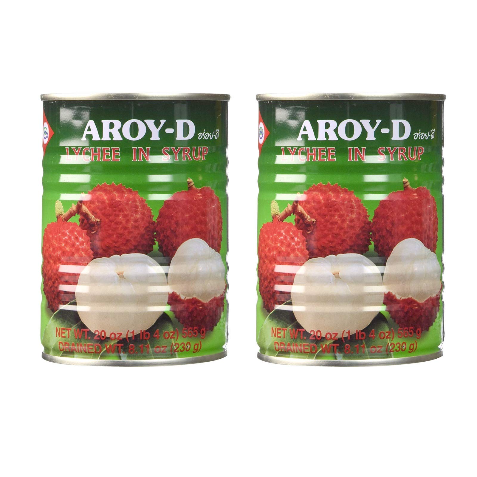 Aroy-D Canned Fruits (Lychee in Syrup, 2 Pack)