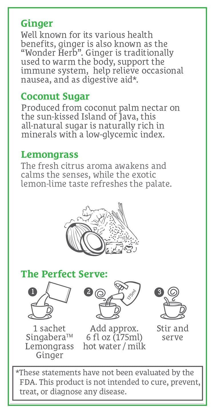 Singabera Ginger Drink - Lemon Ginger Flavor 6.3 oz (Pack of 3) - Mighty Depot