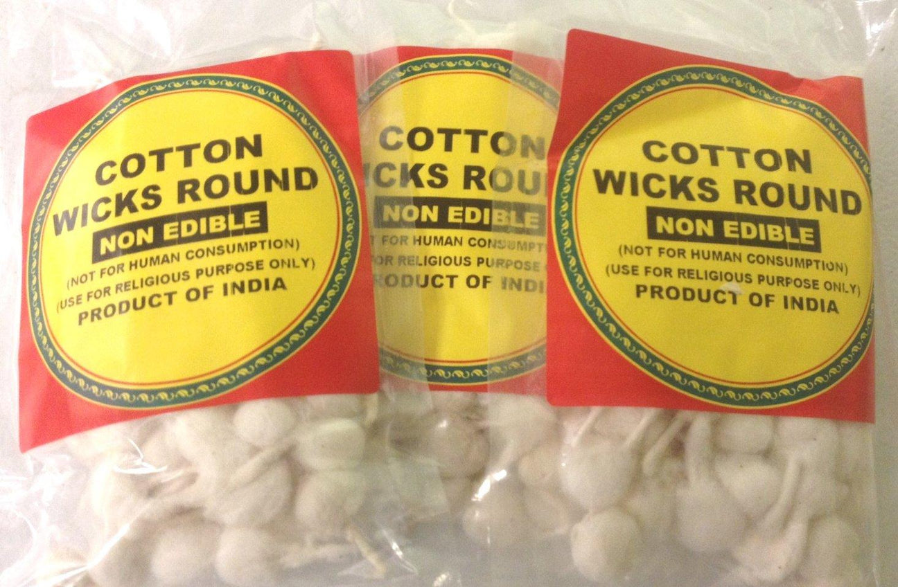 Cotton Wicks Round 14grams, Approx. 70 Wicks (Pack of 3 - Approx. 210 Wicks)) - Mighty Depot