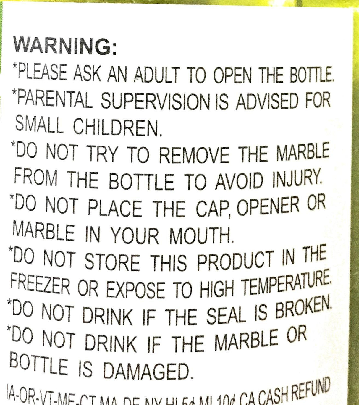 Sangaria Ramune Premium Crabonated soft drink Peach Flavor 5 PACK (6.76 fl oz each) - Mighty Depot