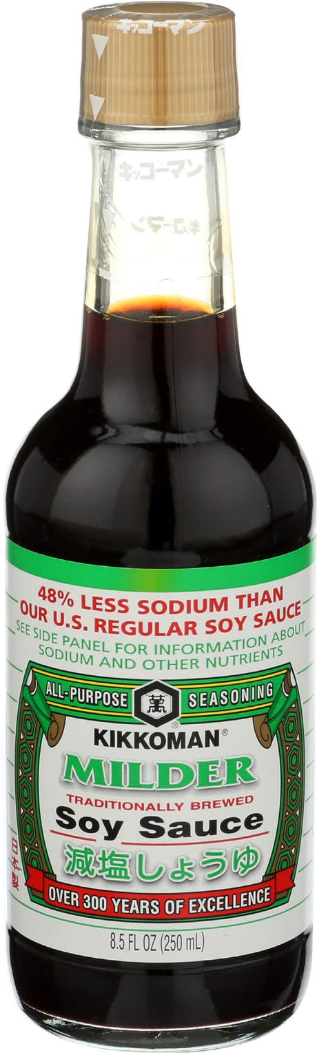 Kikkoman, Soy Sauce Milder, 8.5 Fl Oz - Mighty Depot