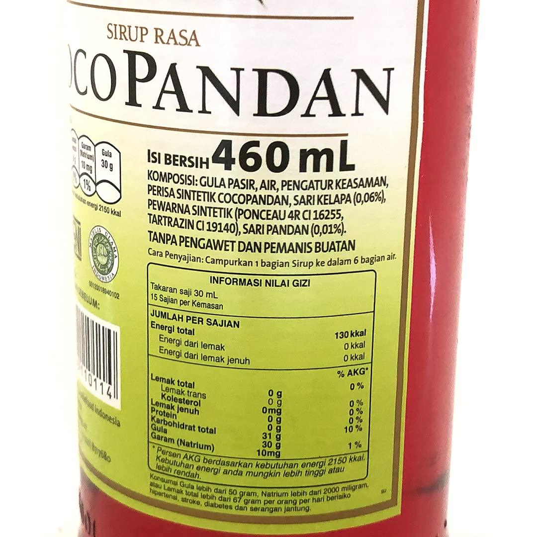 marjan sirup rasa cocopandan (cocopandan syrup) - 15.5fl oz - Mighty Depot