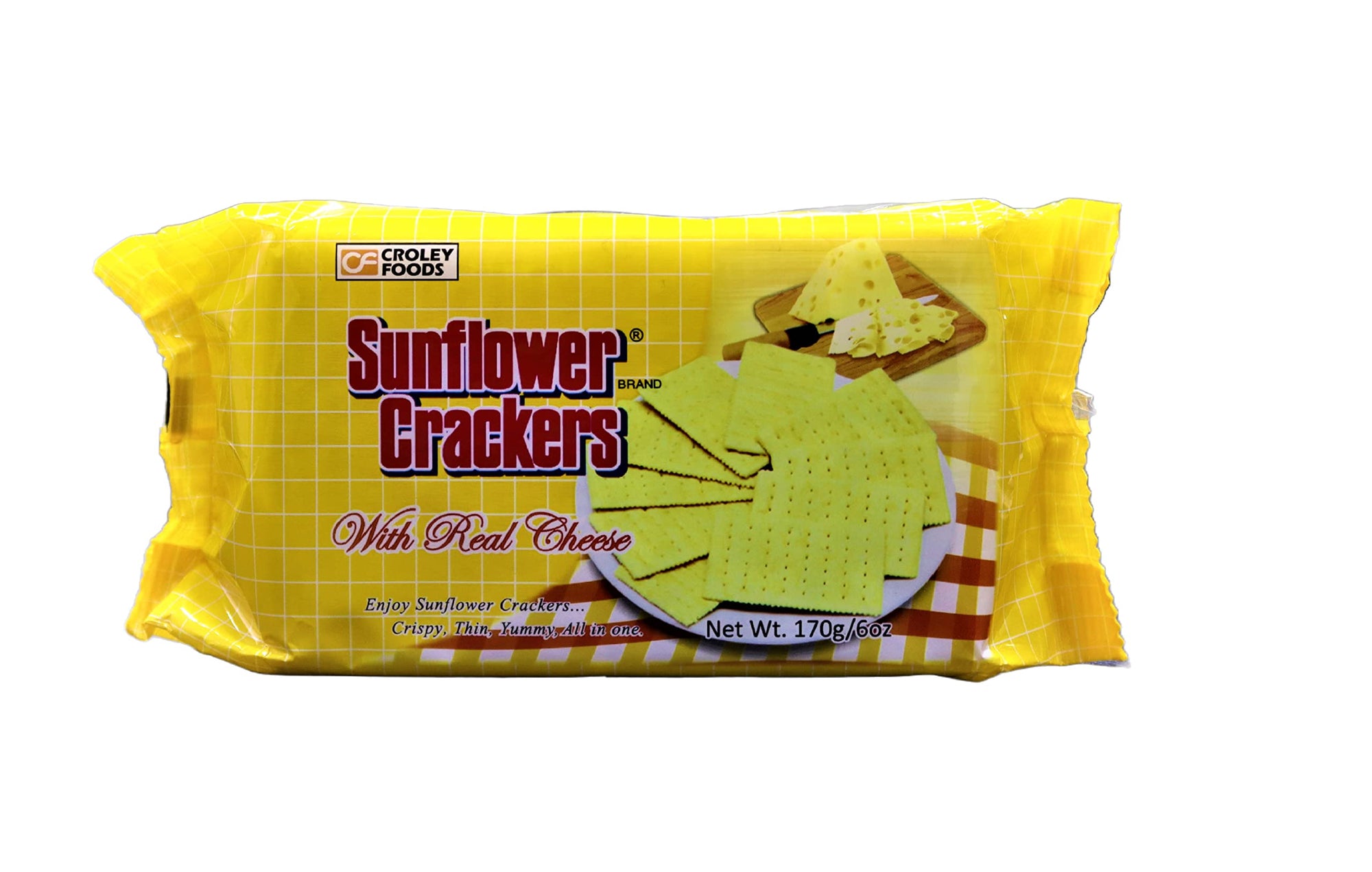 croley foods sunflower crackers with real cheese - 6oz