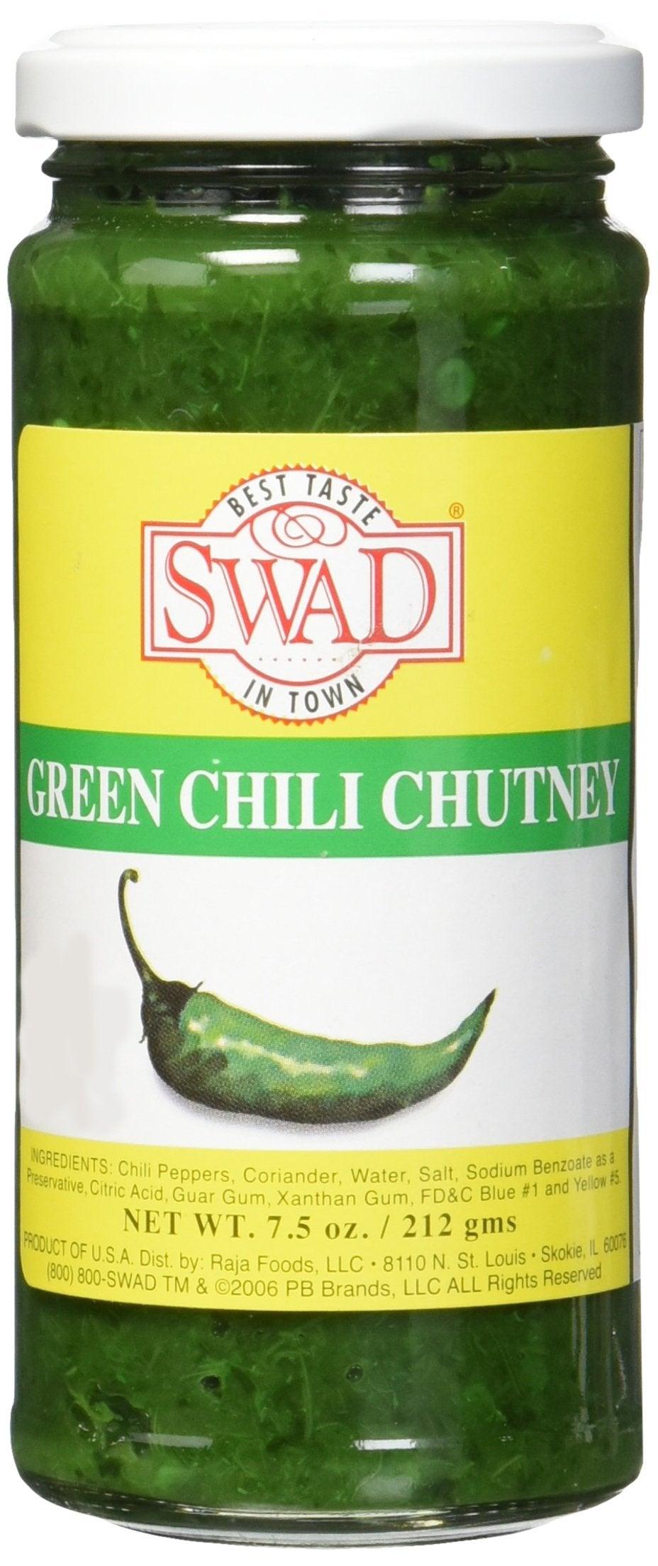 Great Bazaar Swad Chilli Chutney, Green, 7.5 Ounce - Mighty Depot