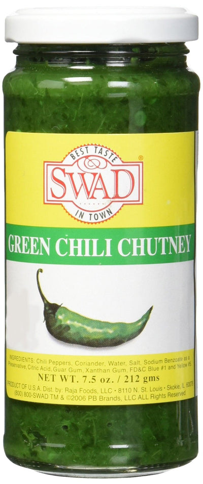 Great Bazaar Swad Chilli Chutney, Green, 7.5 Ounce