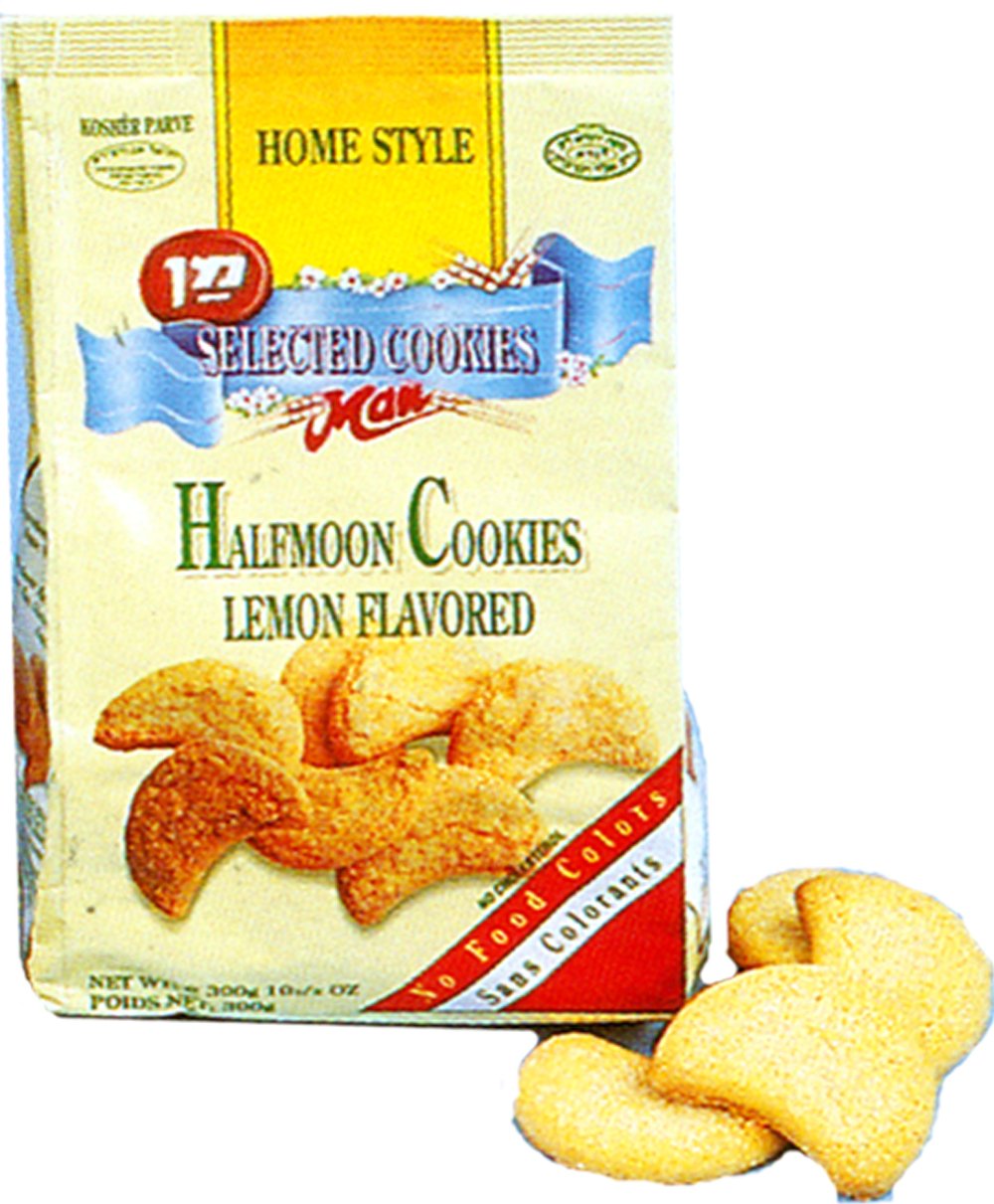 Man Half Moon Cookies, Lemon Flavor, 10.5-Ounce Packages (Pack of 12)